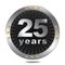 25 years anniversary badge - silver colour.
