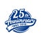 25 years anniversary design template. Vector and illustration. 25th logo.