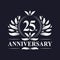 25 years Anniversary logo, luxurious 25th Anniversary design celebration