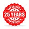 25 years experience vector icon