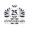 25th Anniversary celebration, luxurious 25 years Anniversary logo design.