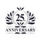 25th Anniversary celebration, luxurious 25 years Anniversary logo design