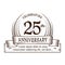 25th anniversary design template. 25 years logo. Twenty-five years vector and illustration.