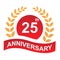 25th Anniversary logo illustration art