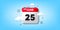 25th day of the month icon. Event schedule date. Calendar date of June 3d icon. Vector