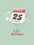 25th December on calendar for Christmas concept.