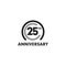 25th year anniversary emblem logo design vector template