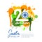 26 of January, India Republic Day. Vector design for greeting card, holiday banner, flyer, poster.