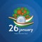26 January republic day of India vector illustration - Vector