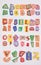 26 letters on color paper alphabets