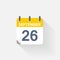 26 september calendar icon