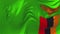 262. Zambia Flag Waving in Wind Continuous Seamless Loop Background.