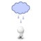 2682 Depressed 3D Character with raincloud above him