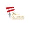 26th October National Day logo with Austria flag