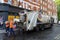 27 6 2022 City of Westminster Veolia refuse lorry in central London loading trash bins