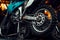 27 March 2020 Wroclaw - Back wheel of motocross Yamaha WR 250r