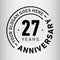 27 Years Anniversary Celebration Design Template. Anniversary vector and illustration. Twenty-seven years logo.