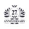 27th Anniversary celebration, luxurious 27 years Anniversary logo design