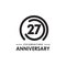 27th year anniversary logo design template