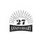 27th year anniversary logo design template