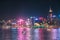 28 Sept 2019 - Hong Kong: Hong Kong cityscape in night