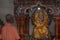 28th March, 2021, Siliguri, West Bengal,India: A prist doing worship of god Ganesha