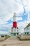 29 August 2020. Portland Bill Lighthouse. Dorset coast in Isle of Portland, UK.