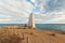 29 August 2020. The Trinity House Obelisk or the Trinity House Landmark, located at Portland Bill, on the Isle of Portland, Dorset