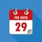 29 february 2020 in the leap year calendar