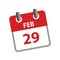 29 february in the leap year calendar