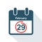 29 february in the leap year calendar