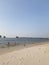 29 July 2022, Ancol, Jakarta, Indonesia - the beach area of Lagon Ancol, the garden of dreams