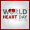 29 september world heart day concept design vector illustration