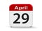 29th April Calendar