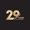 29th year anniversary logo design