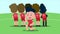 2D Animation Loop. Cute Cartoon Charecter Football Player. Wall