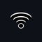 2D black and white wifi icon