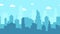 2D city animation background.