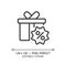 2D customizable simple thin line black gift hamper icon