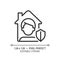 2D customizable thin line black home quarantine icon