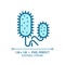 2D customizable thin line blue vibrio cholerae icon