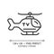 2D customizable thin linear black news helicopter icon