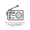 2D customizable thin linear black radio icon