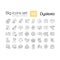 2D editable black big icons for dyslexia