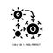 2D glyph style black bacteria growth simple icon