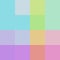 2D illustration of squares with rainbow colors - pixelated colorful background