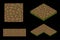 2D and Isometric ground seamless tile texture, color brown. Vector illustration for user interface of the game element.
