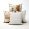 2d Model Pillow Stack With Grungy Patchwork Design