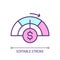 2D simple customizable thin line clothing pink tax icon