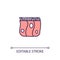 2D simple customizable thin line epithelial stem cells icon